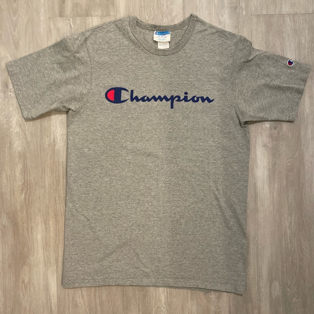 Champion Men’s Heavyweight Crewneck Logo T-shirt
